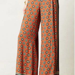 Tiled Wide-Leg Anthropologie Trousers